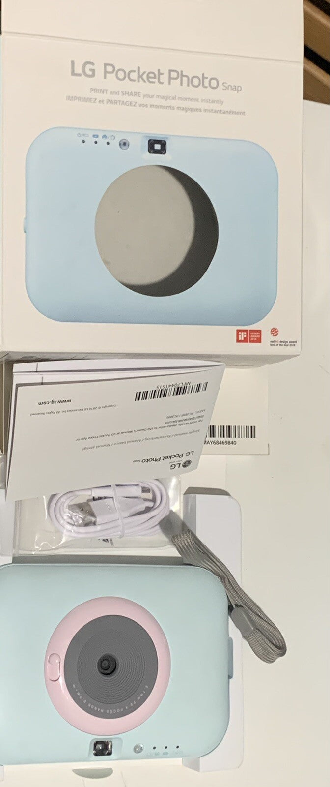 LG Pocket Photo PC389S Instant Camera - Blue