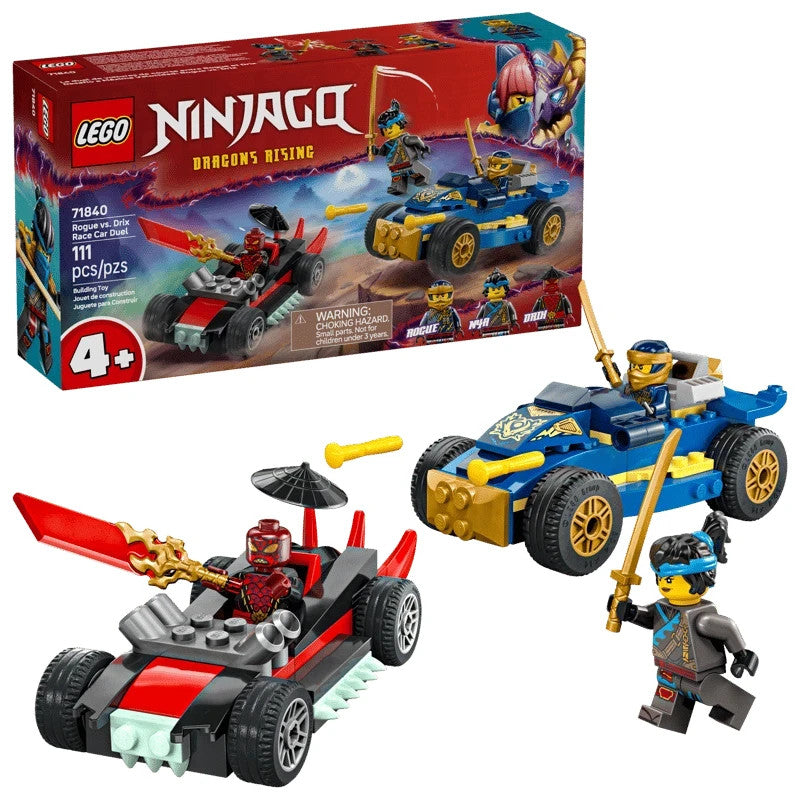 LEGO NINJAGO Dragons Rising Rogue vs. Drix Car Battle Set 71840