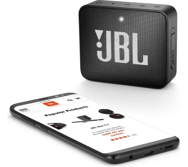 JBL Go 2 Bluetooth Wireless Waterproof Speaker - Black