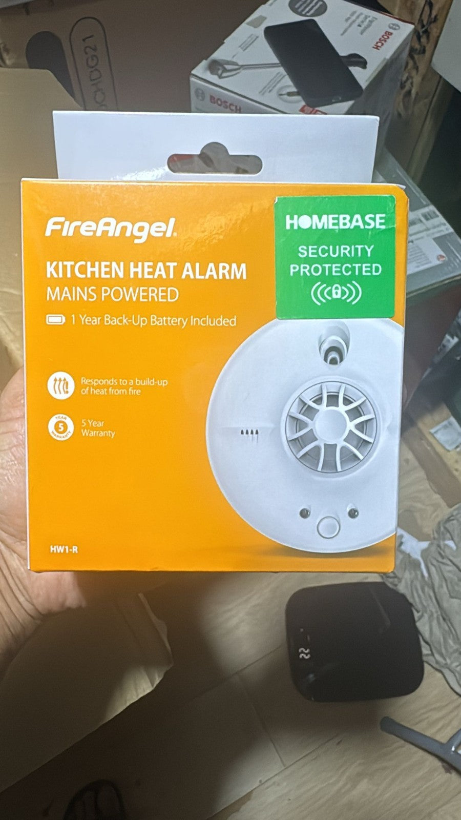 FireAngel HW1-R Wired Interlinked Heat Alarm with Replaceable battery