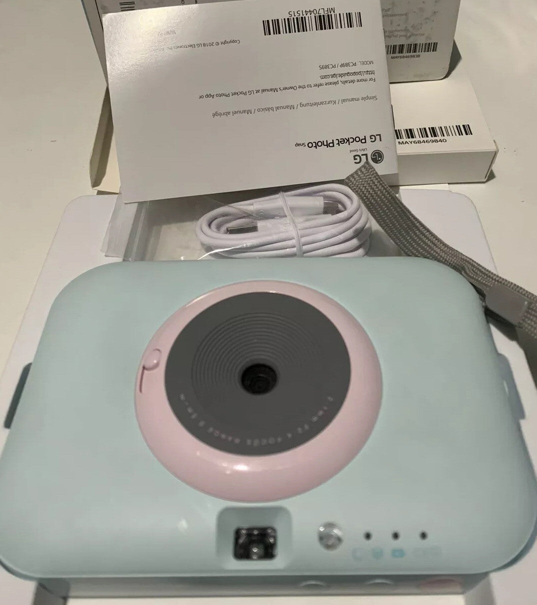 LG Pocket Photo PC389S Instant Camera - Blue