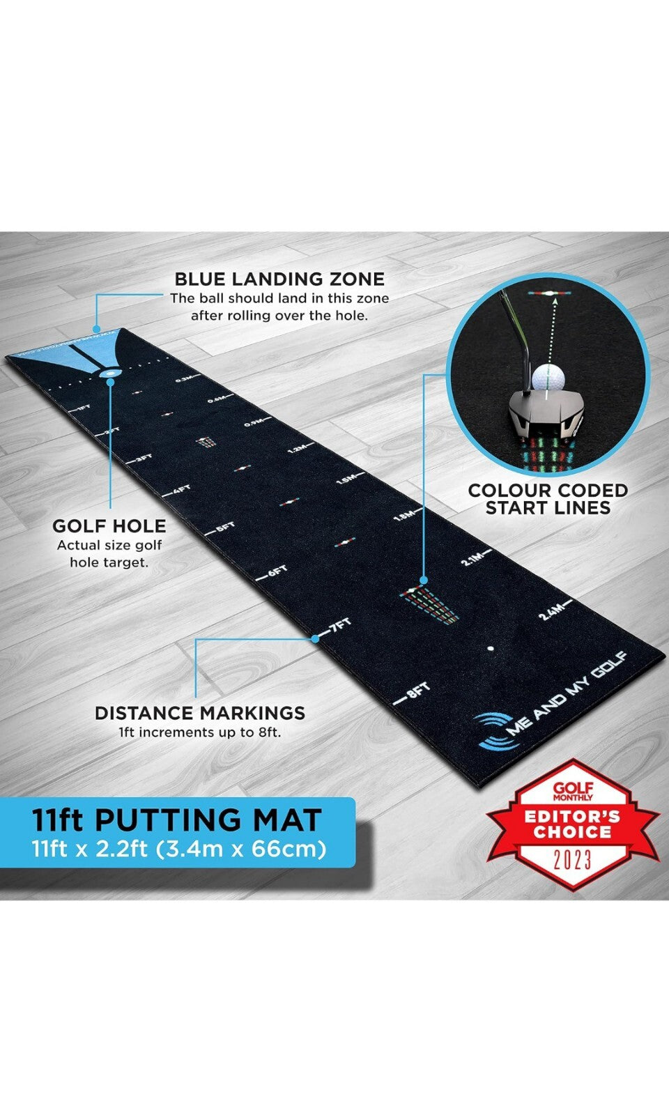 Me and My Golf The breaking ball putting Mat 11ft