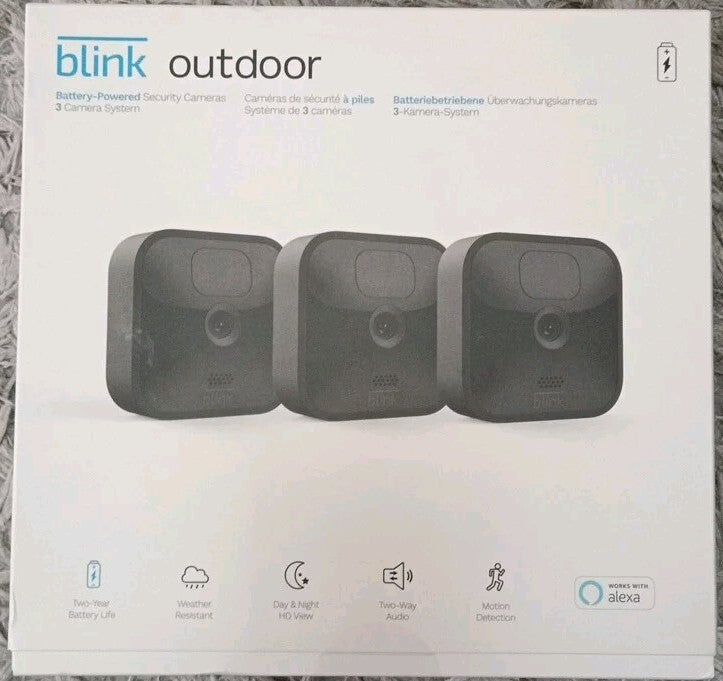 Blink Outdoor Wireless HD smart security camera 3x Camera System