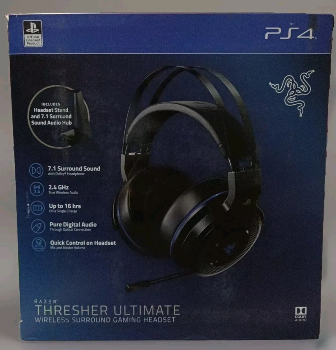 Razer Thresher Ultimate Dolby 7.1 Wireless Gaming Headset for PC/PS4