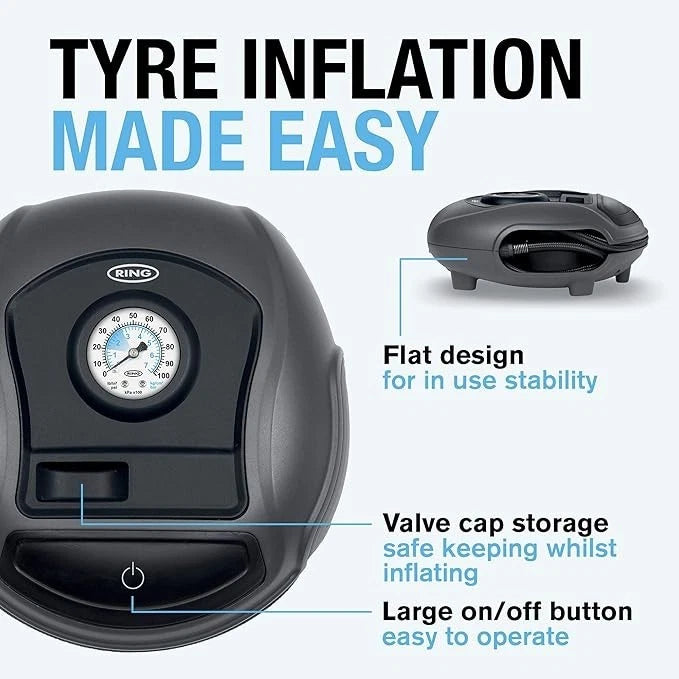 Ring Automotive RTC100 Air Compressor, Analogue